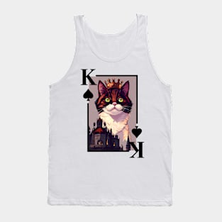 Cat King of Spades Tank Top